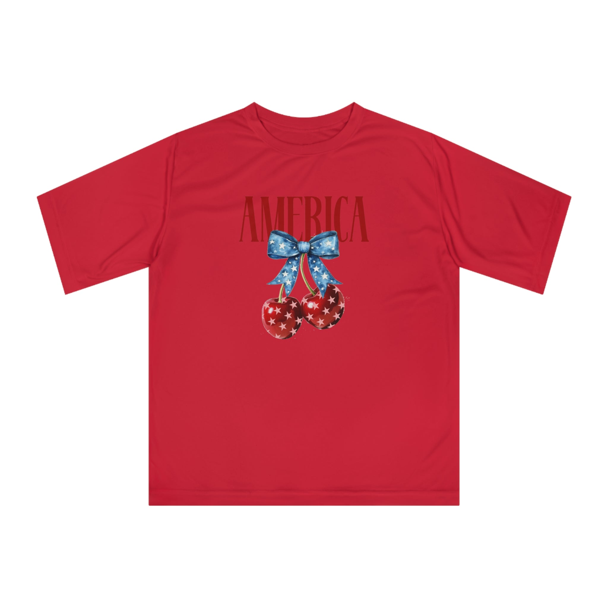 America Cherry Graphic T-Shirt — Patriotic Fourth of July Tee