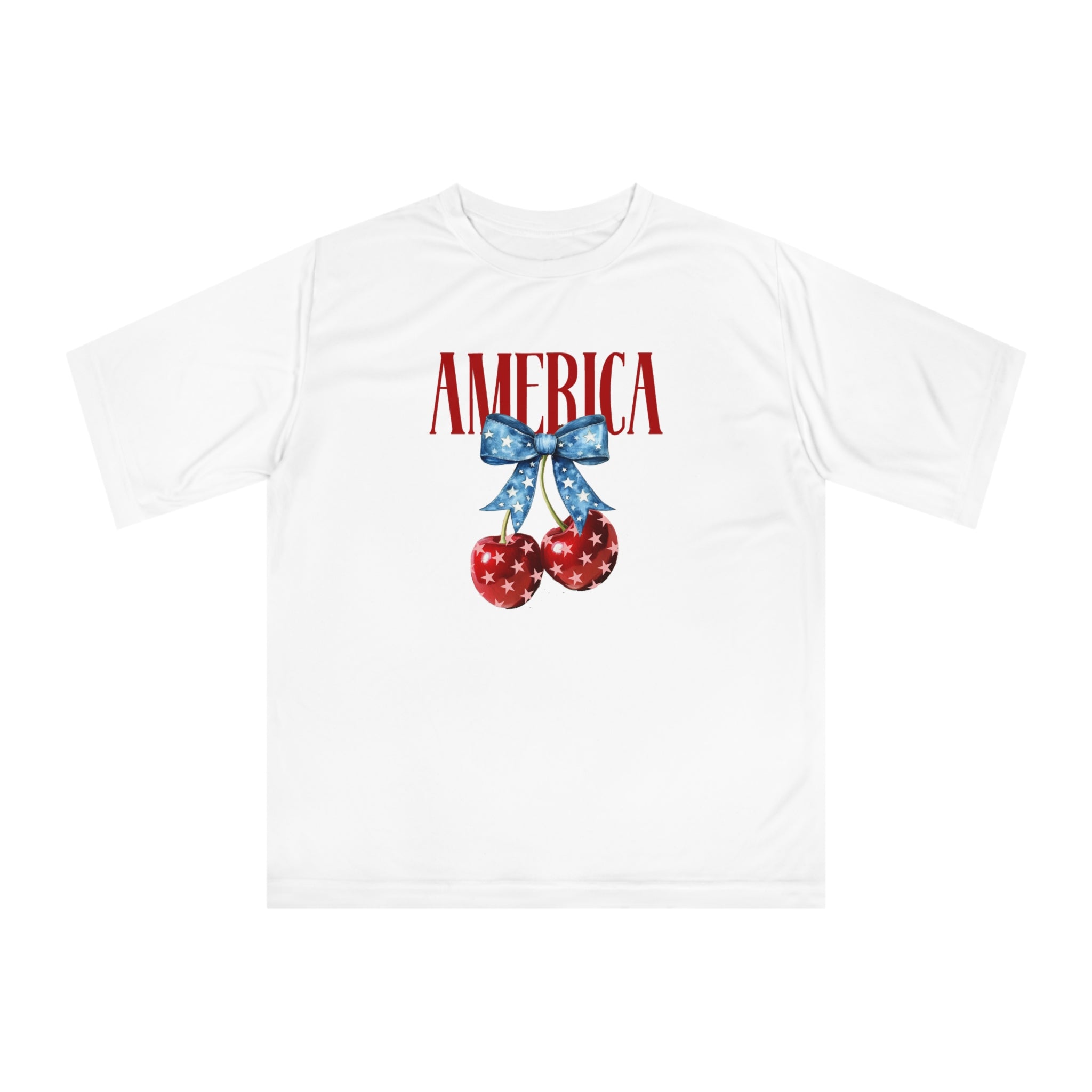 America Cherry Graphic T-Shirt — Patriotic Fourth of July Tee