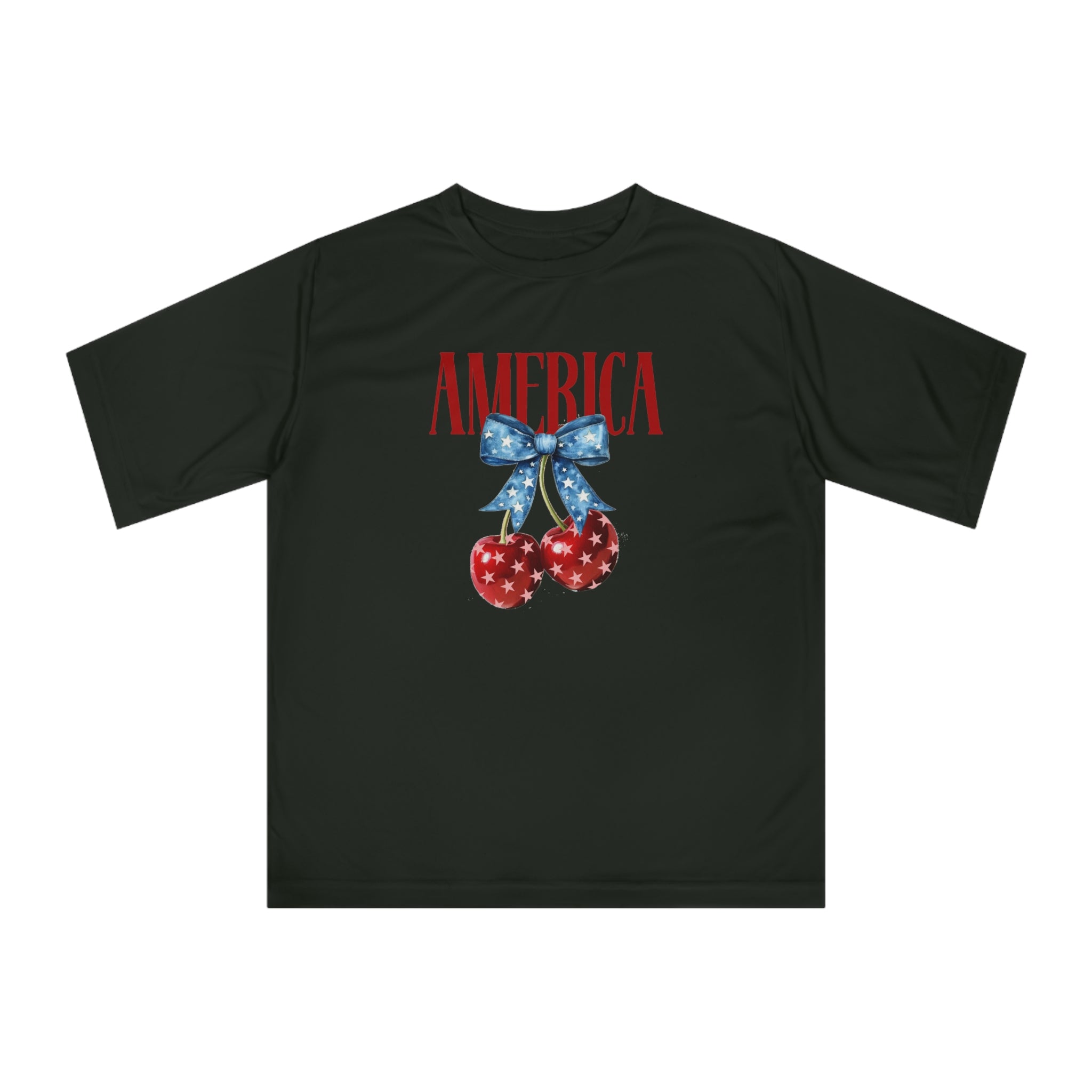 America Cherry Graphic T-Shirt — Patriotic Fourth of July Tee
