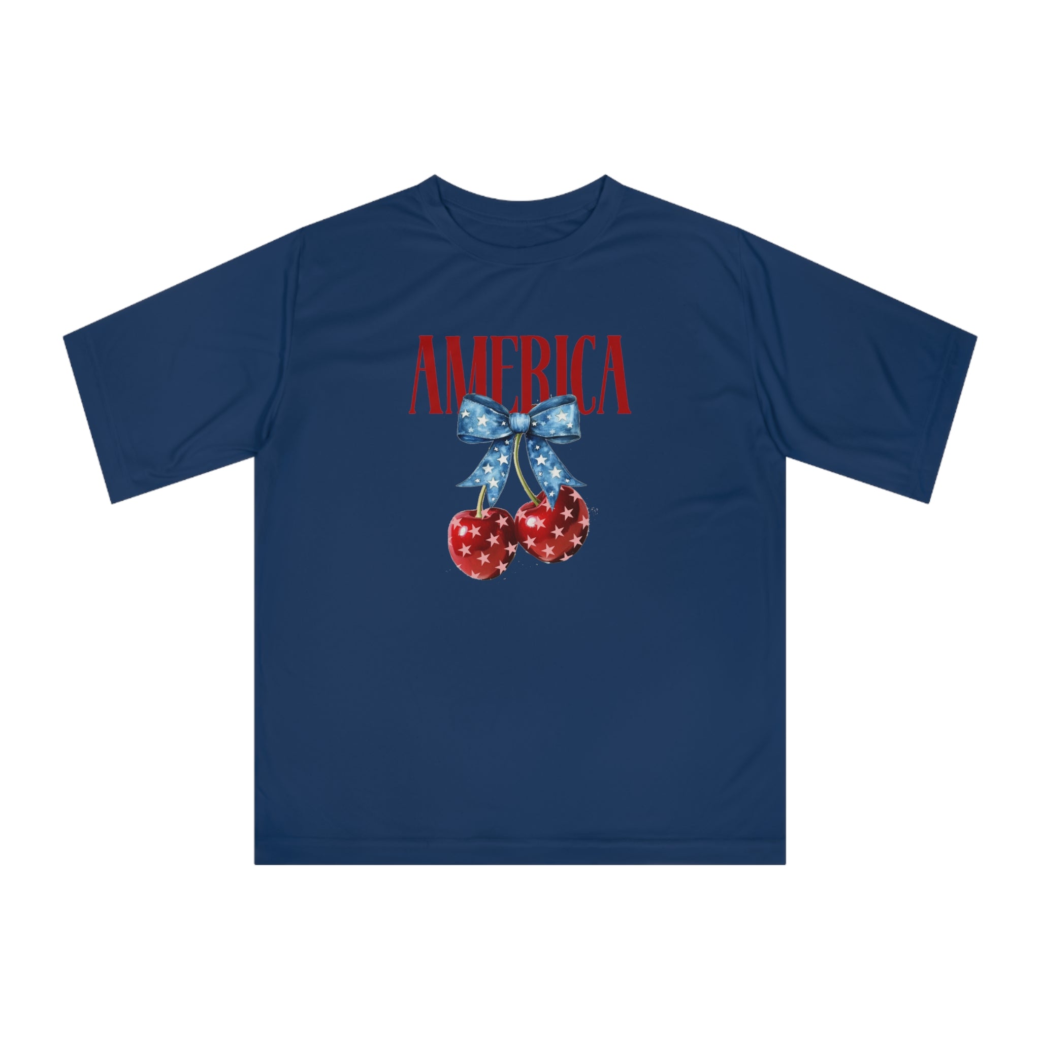 America Cherry Graphic T-Shirt — Patriotic Fourth of July Tee