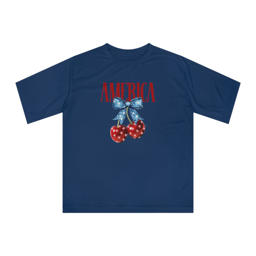 America Cherry Graphic T-Shirt — Patriotic Fourth of July Tee